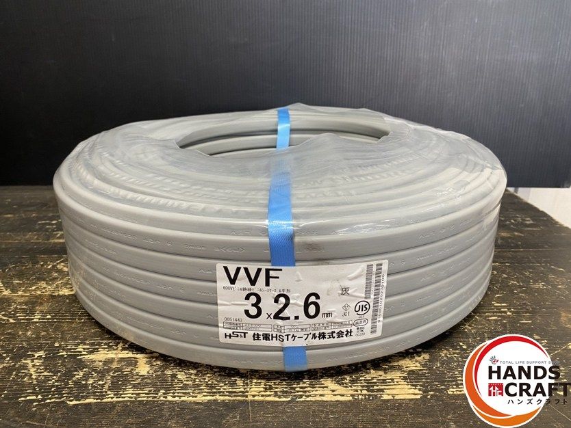 住電 .6 mm VVF 電線 条長 100 m 質量 25.2 kg 概算 製造