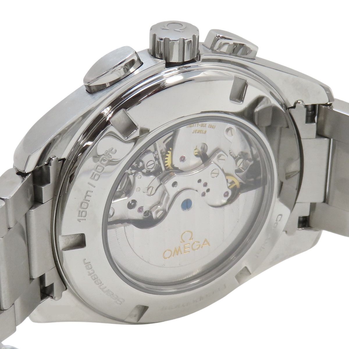  保証書付 オメガ シーマスター アクアテラ クロノ 150ｍ 231 10 44 50 09 001 SS ホワイト 自動巻き メンズ 40101818760 アラモード 柔らか素材 自動巻き時計 腕時計(アナログ)