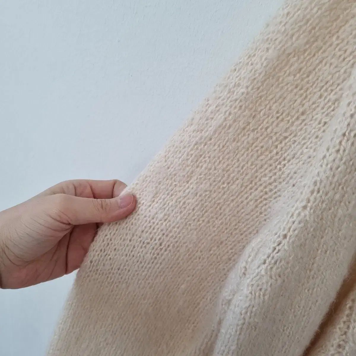  コスモポリタン ジュライ イェジス LCVY ベージュ モヘア ラブ カーディガン 長袖 カーディガン ボレロ アンサンブル