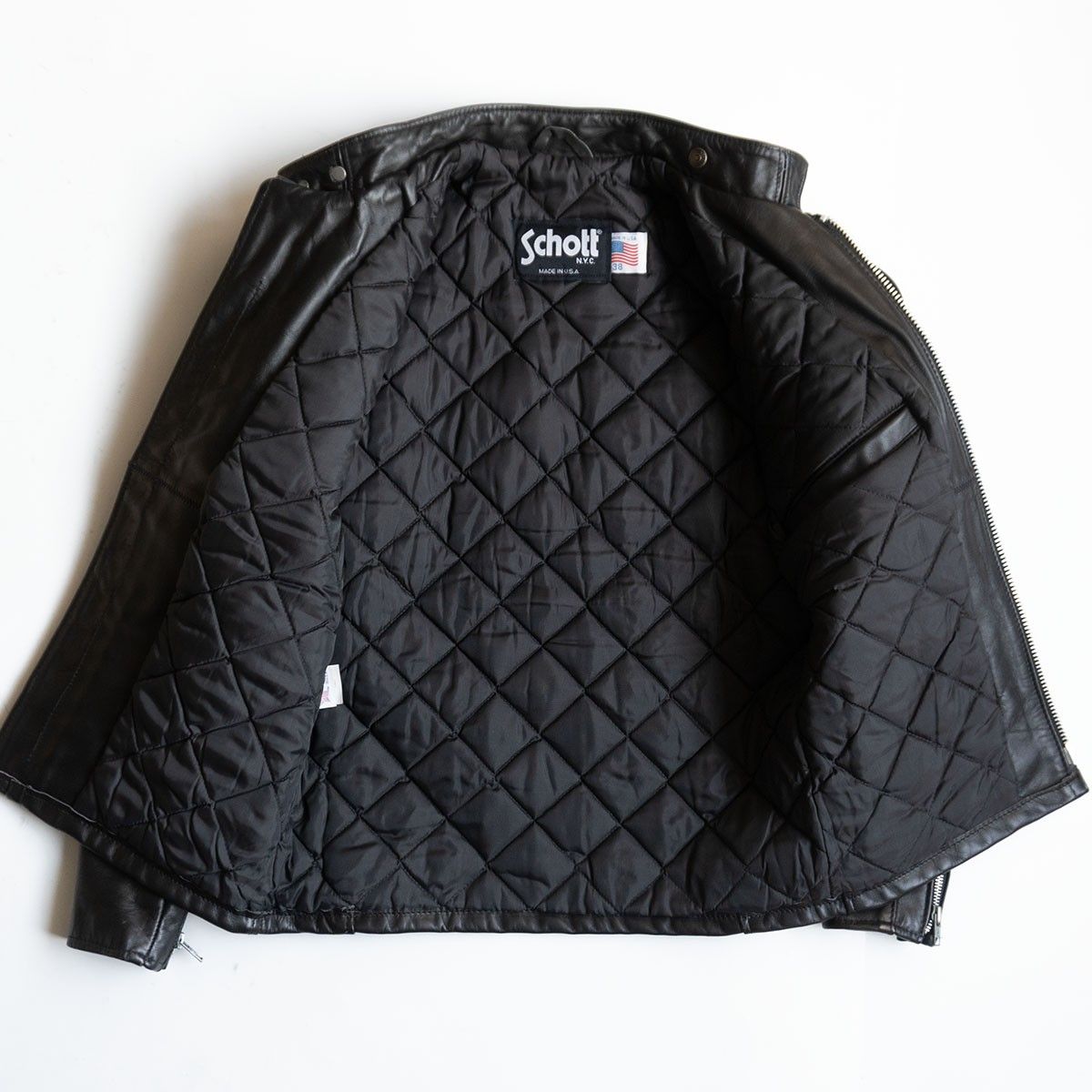 美品】SCHOTT【641Q/シングルライダースジャケット】38 レザー