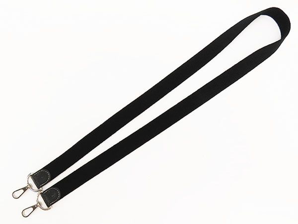 エルメス HERMES ガーデンパーティTPM用 ショルダーストラップ 調節不可 ブラック キャンバス レザー