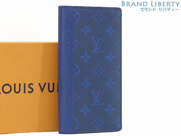 新古品 ルイヴィトン LOUIS VUITTON タイガラマ モノグラム ポルトフォイユ ブラザ 二つ折り長財布 コバルト ブルー M30297