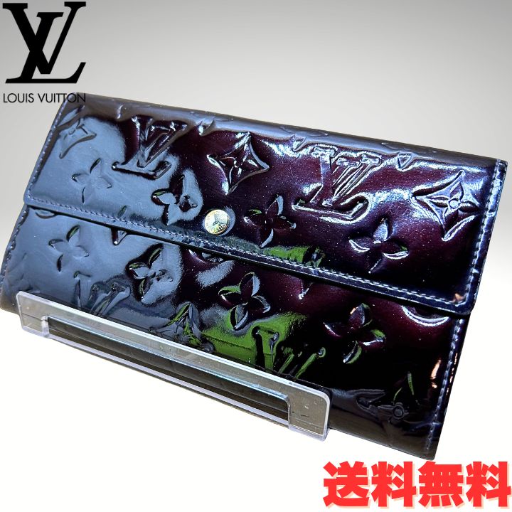 美品】LOUIS VUITTON ルイヴィトン ヴェルニ 長財布 アマラント M93524