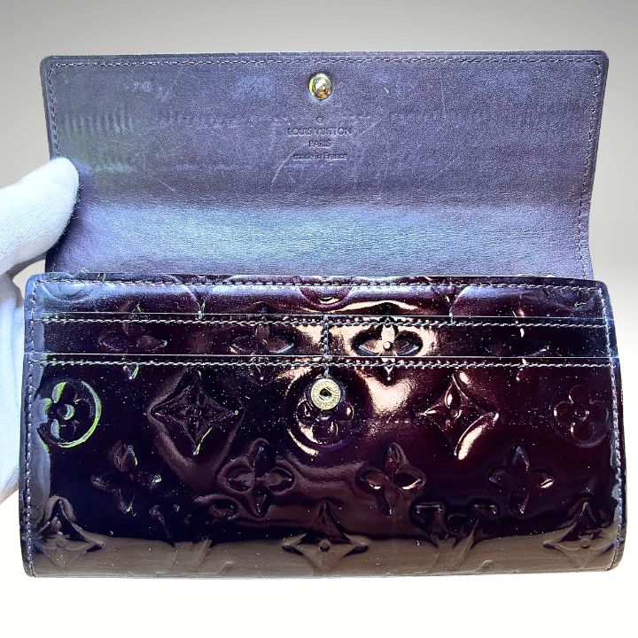 美品】LOUIS VUITTON ルイヴィトン ヴェルニ 長財布 アマラント M93524