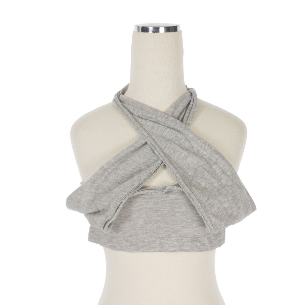 ディースクエアード DSQUARED2 23AW タンクトップ カットソー ビスチェ 編み込み XS グレー 灰 S72NC1049 正規