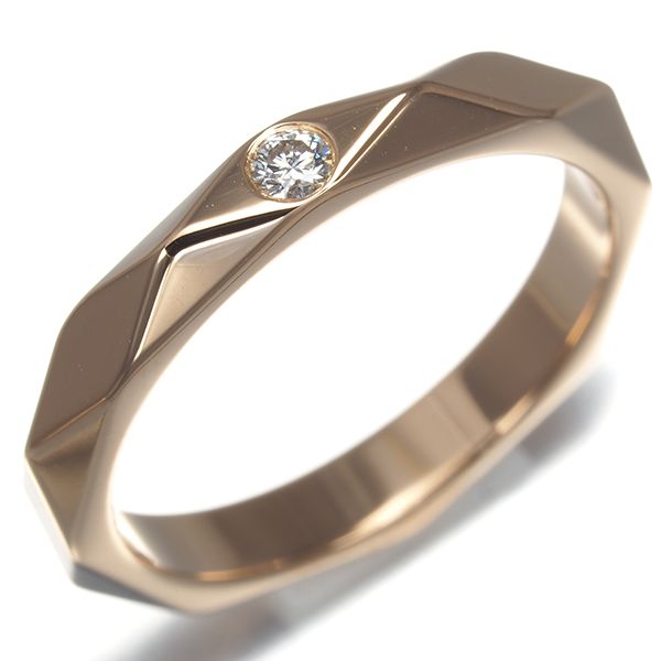 ブシュロン リング ダイヤ ダイヤモンド ファセット ミディアム 1 P 48号 K 18 PG 180701