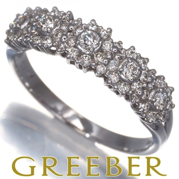 ダイヤ ダイヤモンド 0.40ct パヴェ リング K18WG #178102 - メルカリ