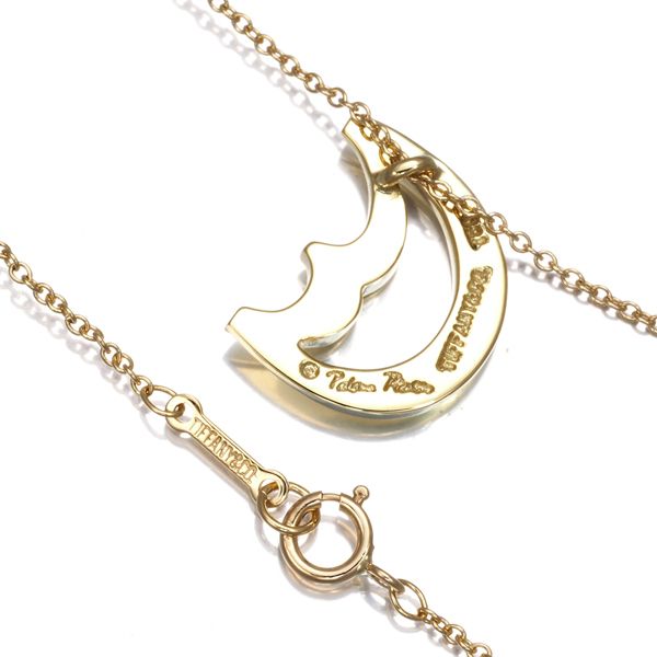 【良品】ティファニー ネックレス クレセントムーン 0814002 良品】ティファニー ネックレス クレセントムーン 0814002 良品