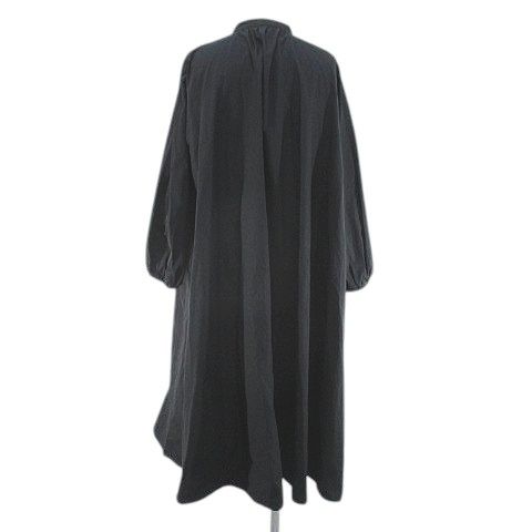 トレフル trefle 長袖 ミモレ丈 ノー シャツワンピース フ ワンピース 比翼 F 黒系 ブラック 裏地