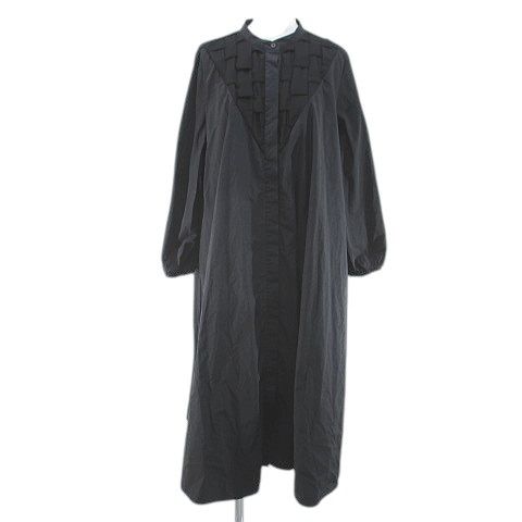 トレフル trefle 長袖 ミモレ丈 ノー シャツワンピース フ ワンピース ワンピース 比翼 F 黒系 ブラック 裏地