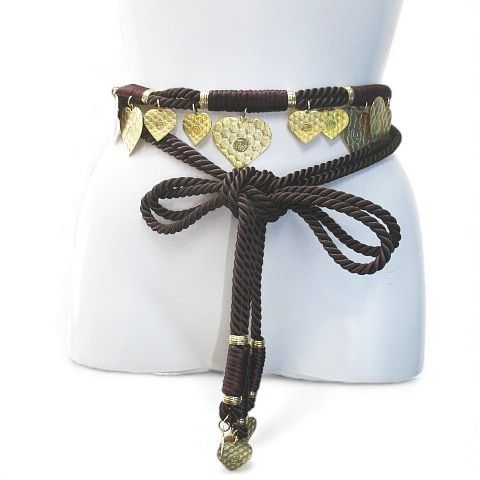 ロープベルト ハートチャーム