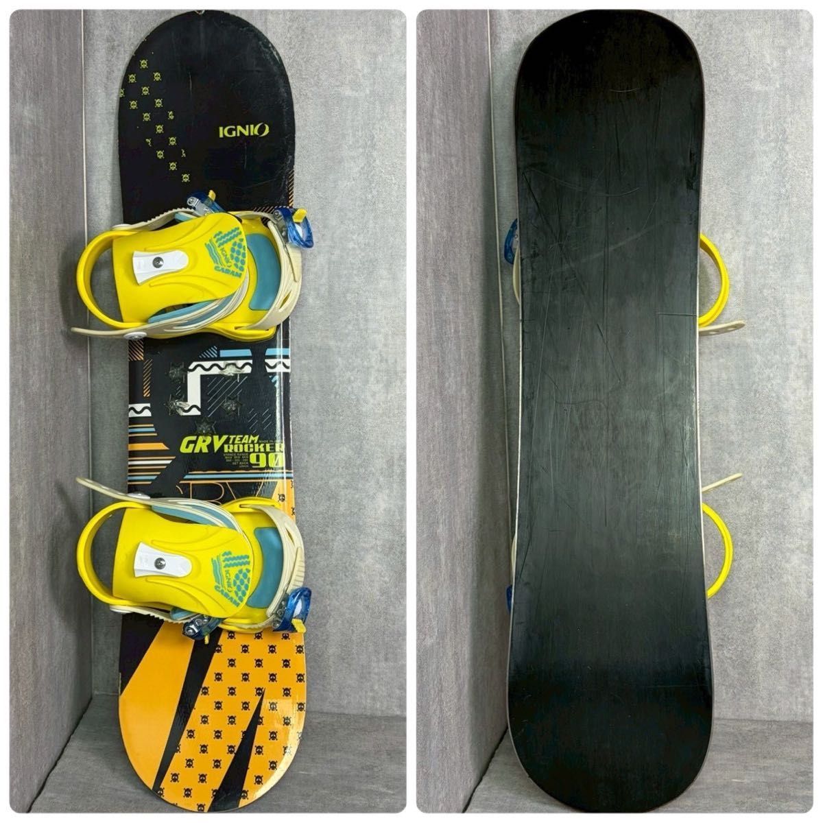 IGNIO イグニオ GRV TEAM 90cm スノーボード ジュニア 3点セット