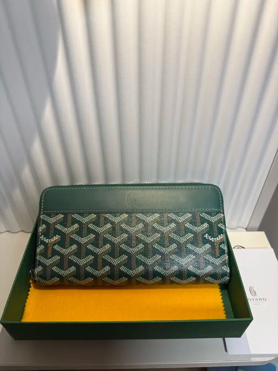 1回実着 ゴヤール マティニョン GM 長財布 グリーン