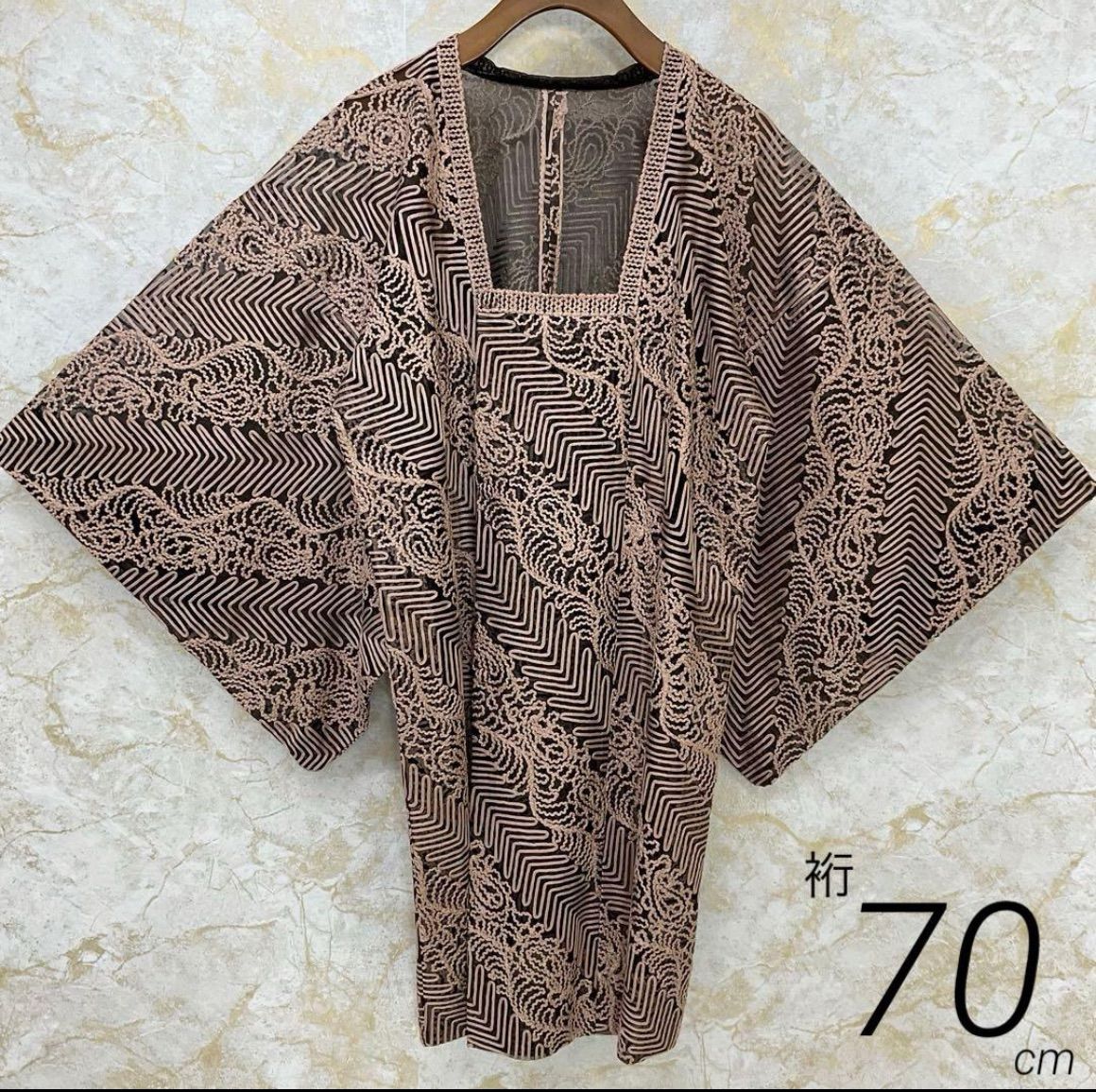 kimono one kimonoarisa 厳選 レースの美しいロング道行コート 正絹 裄長 ロング 裄70丈99