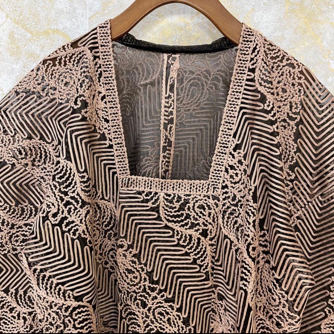  kimono one kimonoarisa 厳選 レースの美しいロング道行コート 正絹 裄長 ロング 裄70丈99 羽織 着物 浴衣