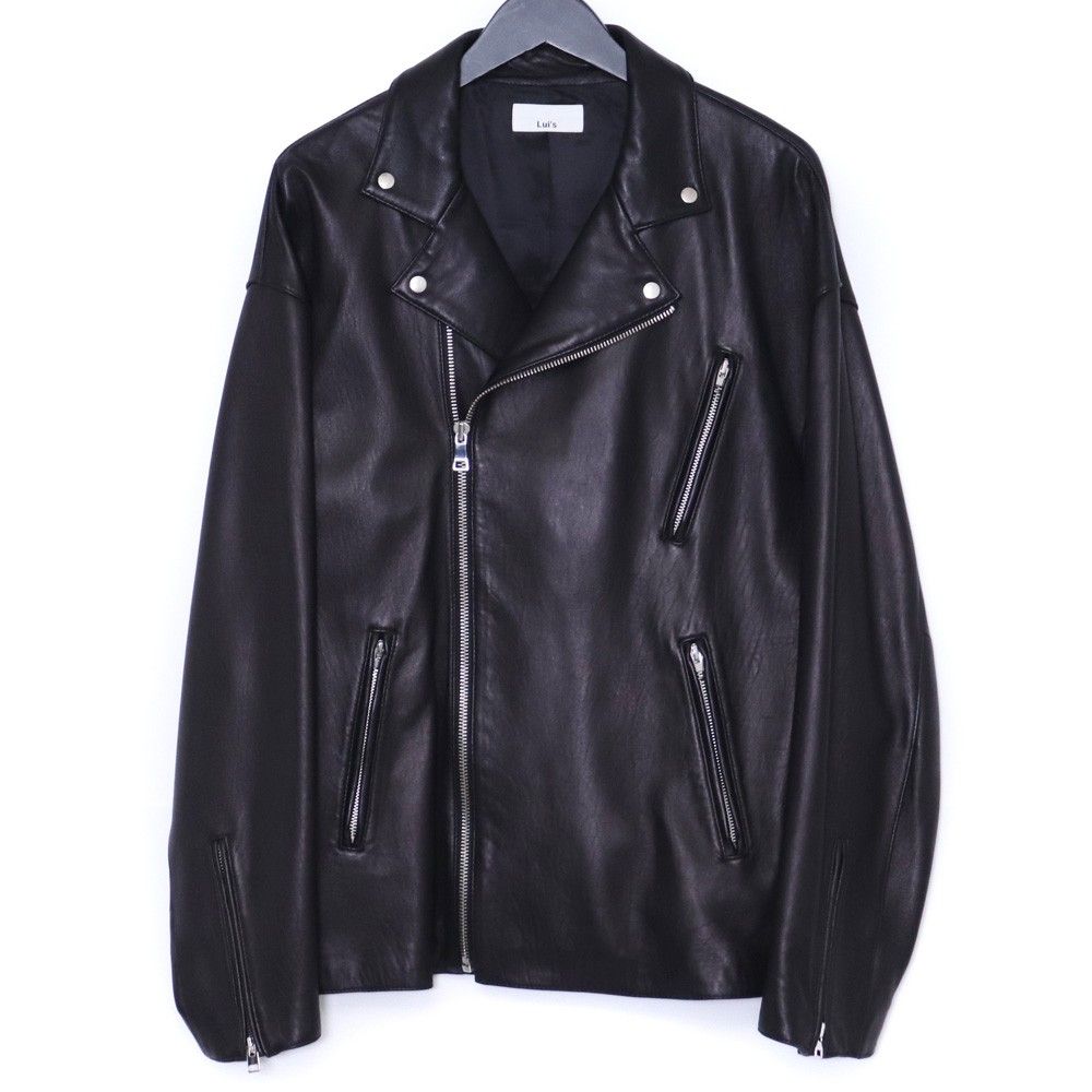 Lui's ダブルライダース LUI'S ラムレザーダブルライダースジャケット Mサイズ ブラック