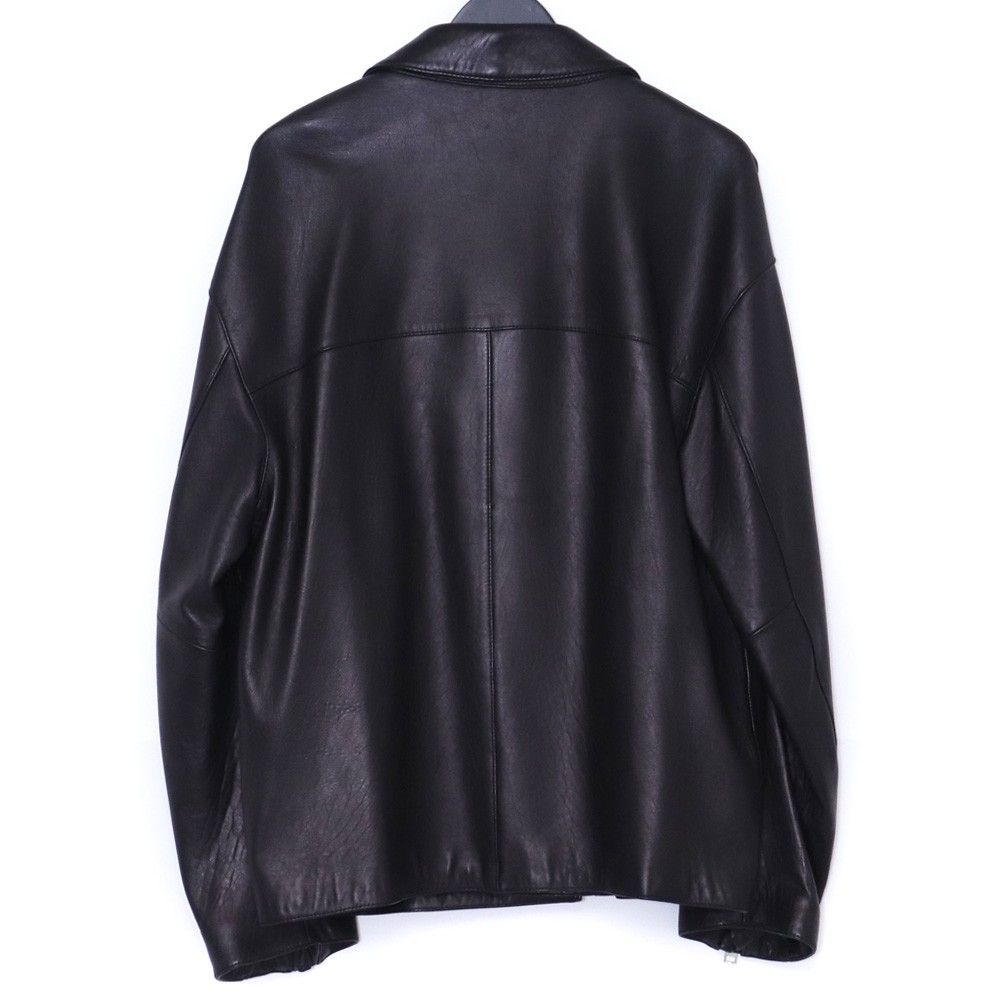 LUI'S ラムレザーダブルライダースジャケット Mサイズ ブラック