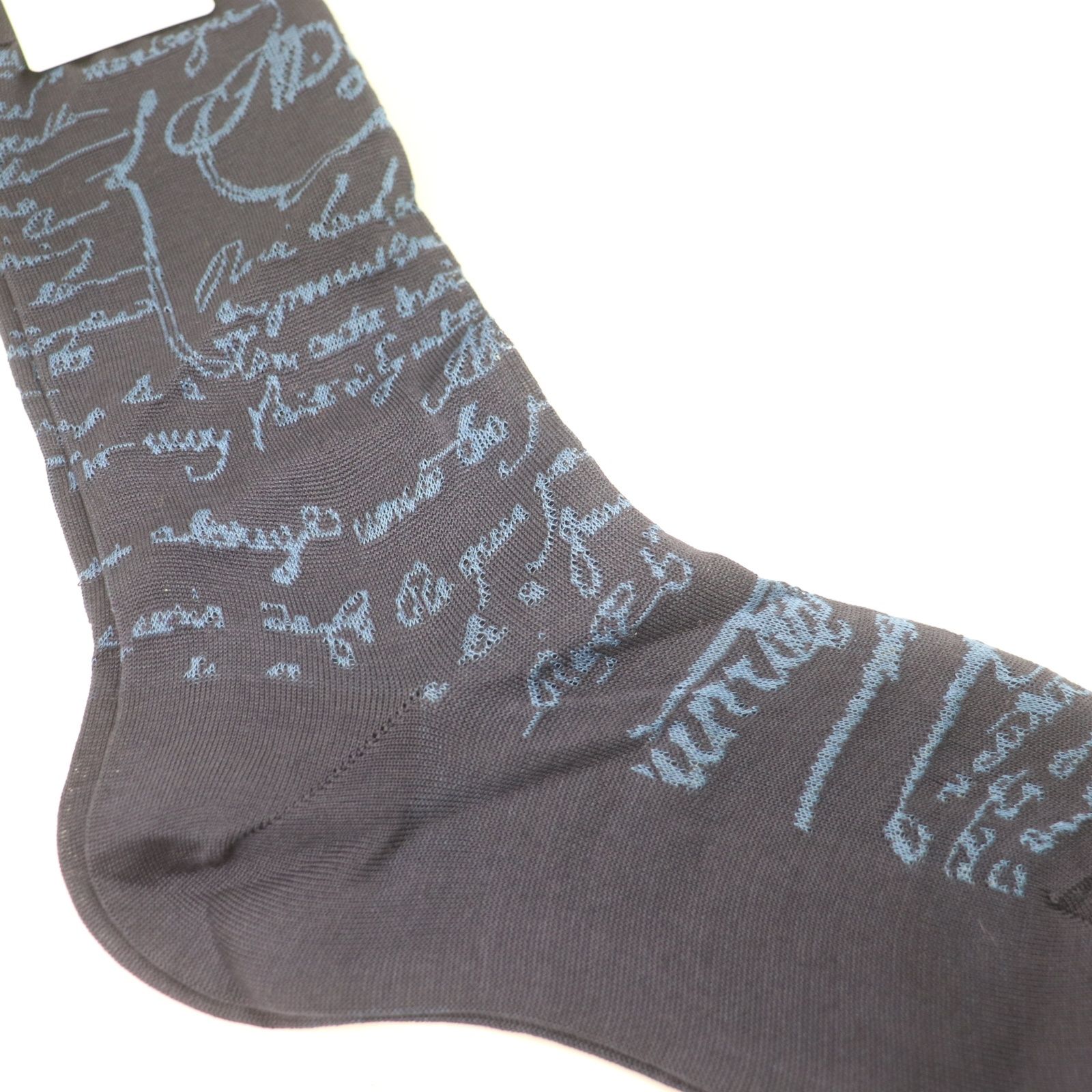 新品 ベルルッティ 靴下 カリグラフィ 2足セット ブルー系 サイズ90 新品 ベルルッティ 靴下 カリグラフィ 2足セット ブルー系 サイズ90