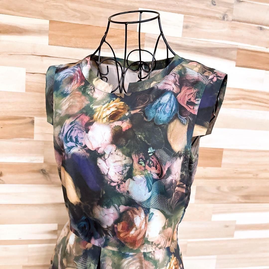 ポールスミス ぼかしフラワー 花柄 ノースリーブ ドレス ワンピース ピンク