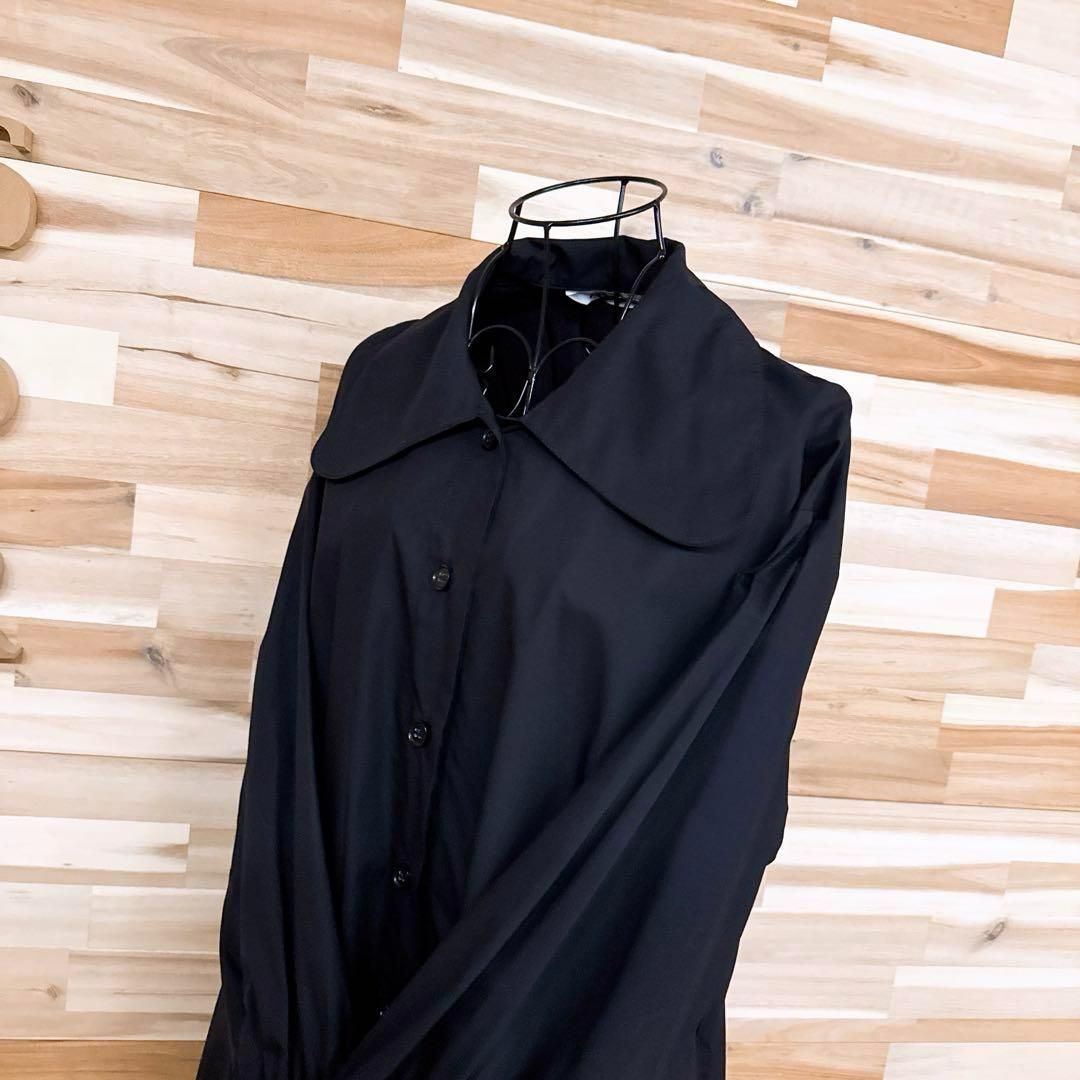 ザラ ビッグ バルーン シャツ ワンピース 長袖 XS 黒ブラック