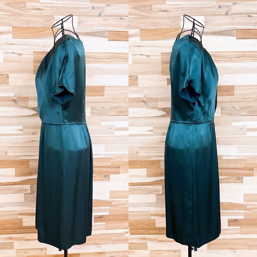 立体ギャザー緑グリーン