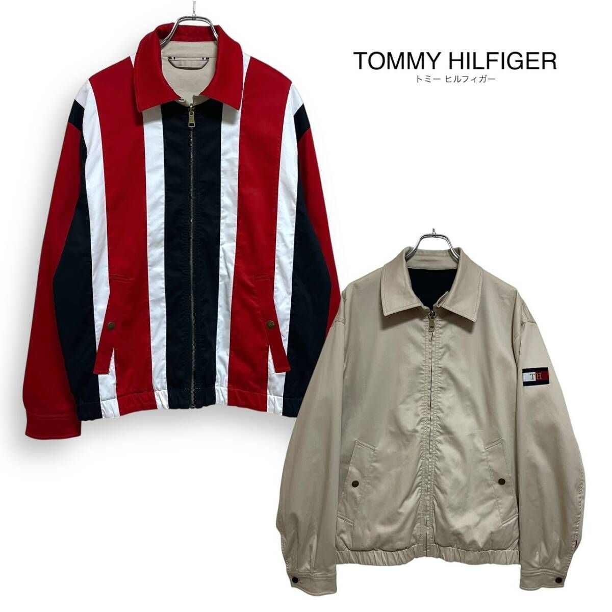 M2559 TOMMY HILFIGER トミーヒルフィガー スウィングトップ リバーシブル コットン ジャケット M