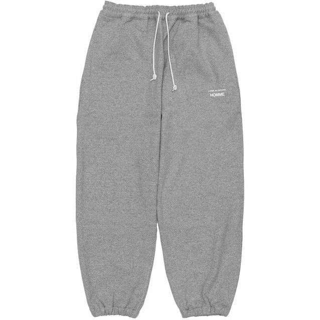 COMME des GARCONS HOMME|コムデギャルソンオム Cotton Terry Cloth Garment Print Pants Top Grey スウェットパンツ