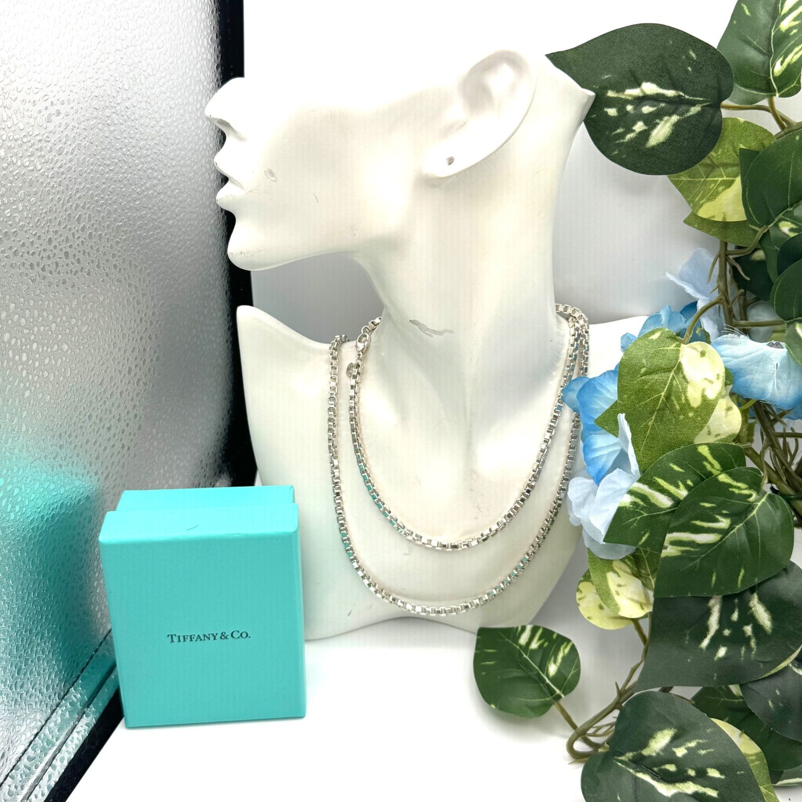 2点まとめ　ティファニー　ベネチアンブレス　グッチ　ベネチアンネックレス ティファニー ベネチアンチェーン 二重 ダブル 92cm ネックレス 115043