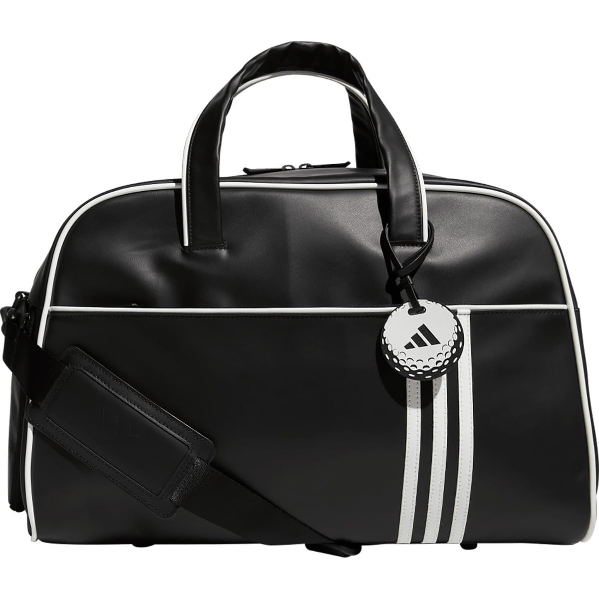 スリーストライプ ボストンバッグ ブラック ホワイト