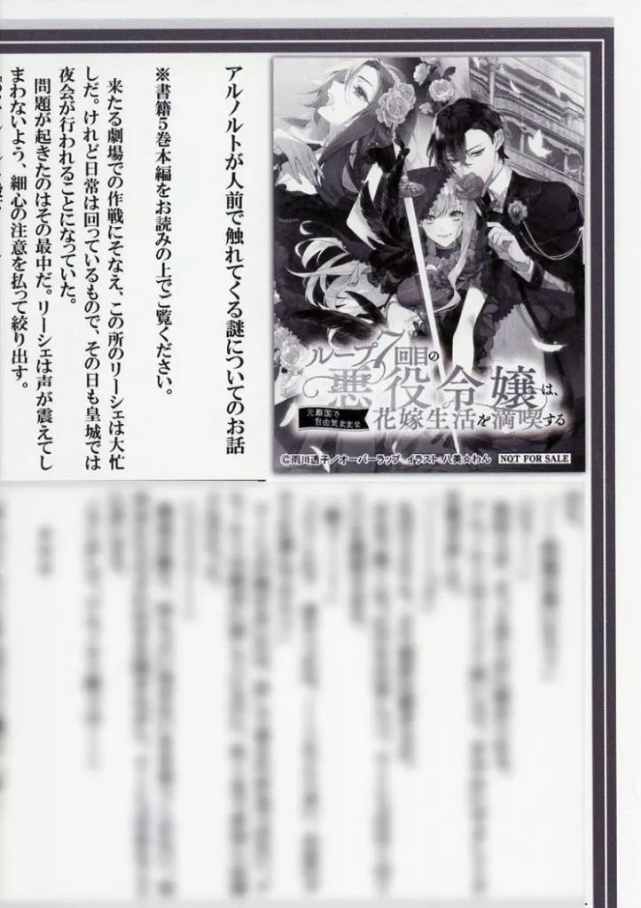ループ7回目の悪役令嬢　特典　冊子　リーフレット　ssペーパー　④ 特装版 特典SSペーパー ☆6巻 ☆ループ7回目の悪役令嬢は、の通販 by