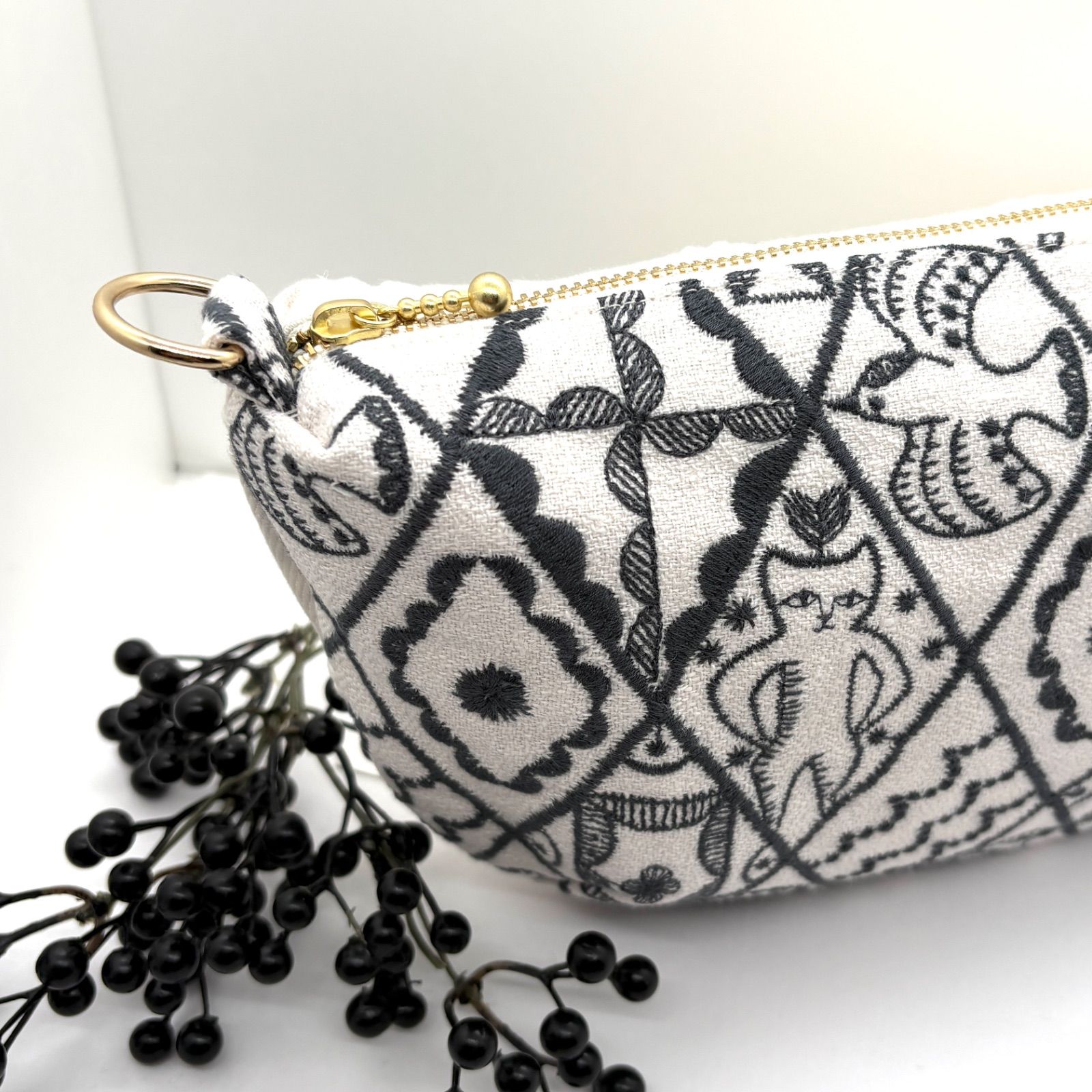 ハンドメイド ミナペルホネン 小ぶりショルダーバッグ symphonyと