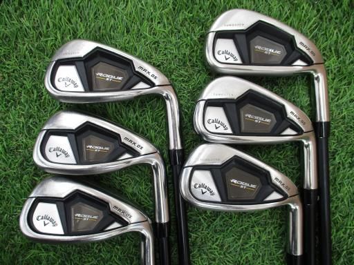 キャロウェイ ROGUE ST MAX OS 7S アイアンセット IR VENTUS 5 for CW ROGUE ST IR フレックスR メンズ 男性用 右利き 右用 Dランク ゴルフクラブ