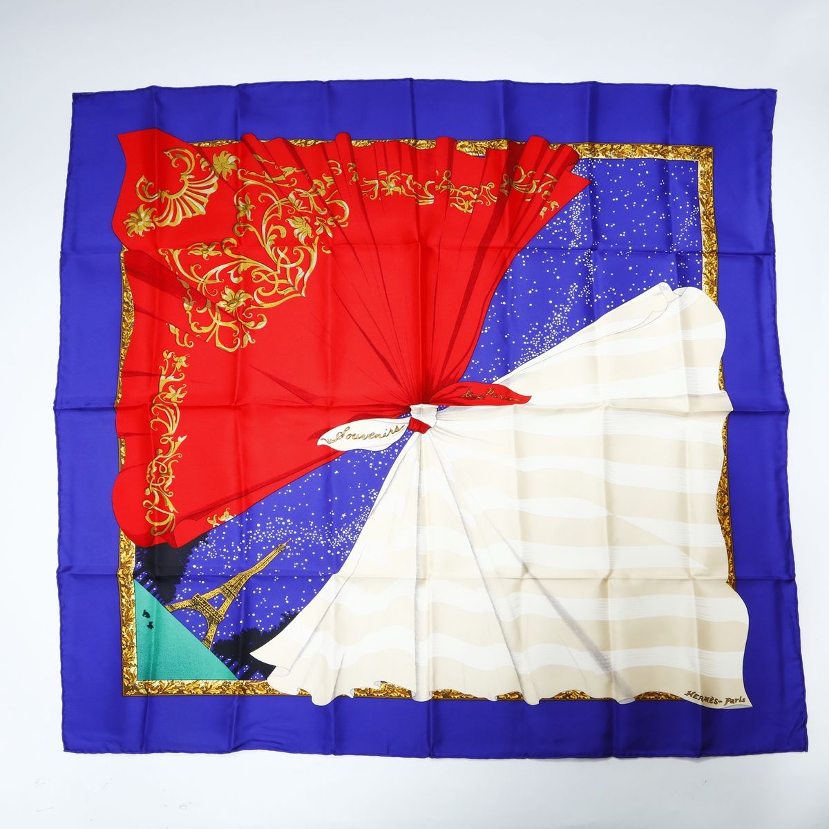 HERMES エルメス スカーフ シルク カレ90 Souvenirs De Paris パリの思い出