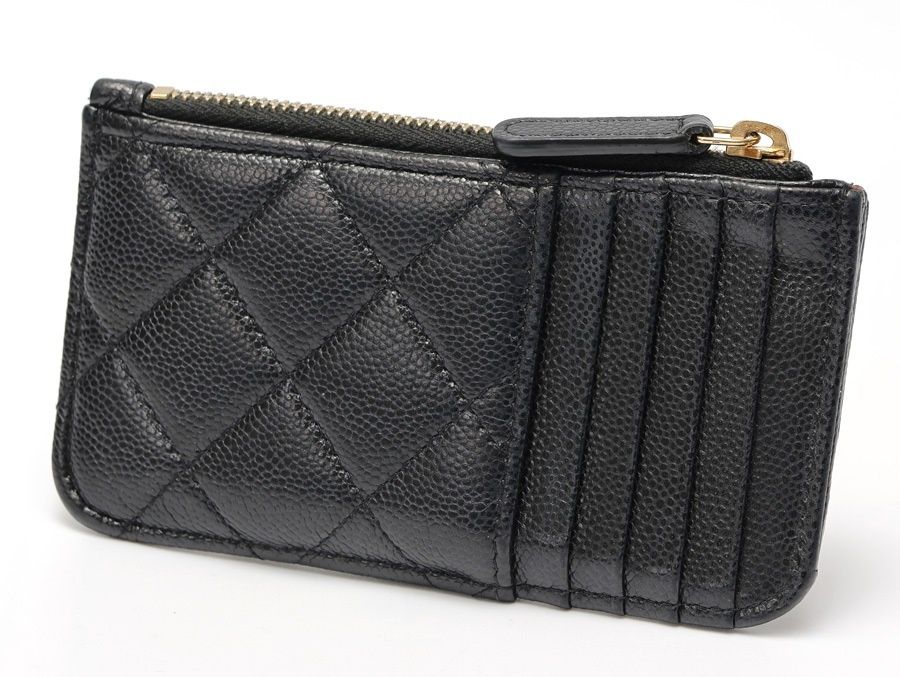 シャネル CHANEL マトラッセ コイン カードホルダー カードケース AP 2570 キャビアスキン ブラック ゴールド金具 商品番号 S-159518