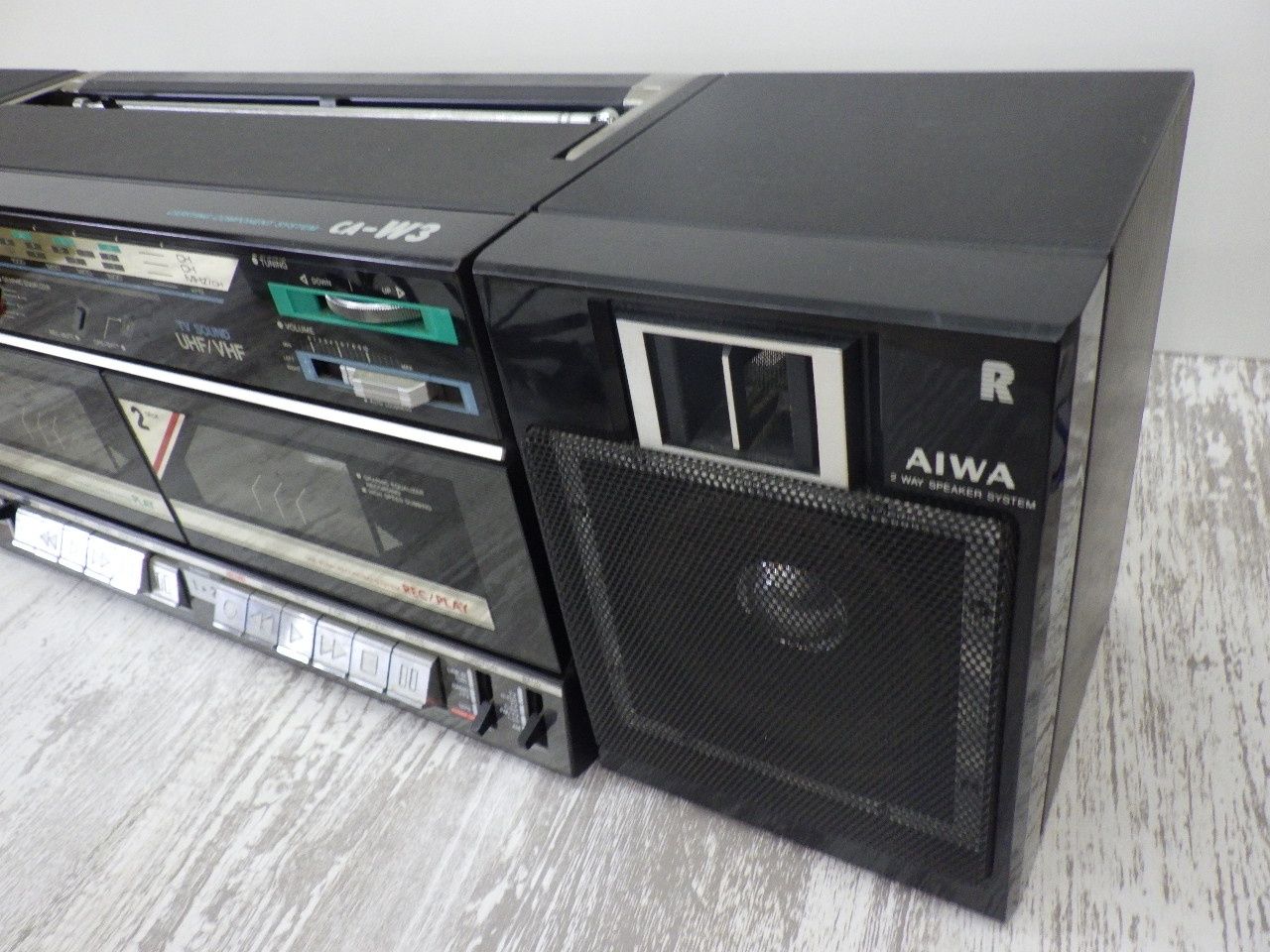 レトロ 昭和 AIWA アイワ ラジカセ CA-W3 ダブルカセット ジャンク品