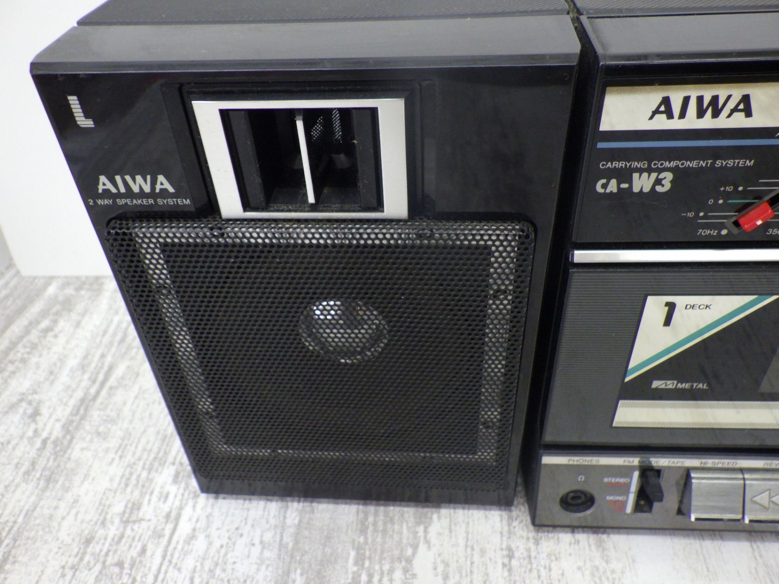 レトロ 昭和 AIWA アイワ ラジカセ CA-W3 ダブルカセット ジャンク品