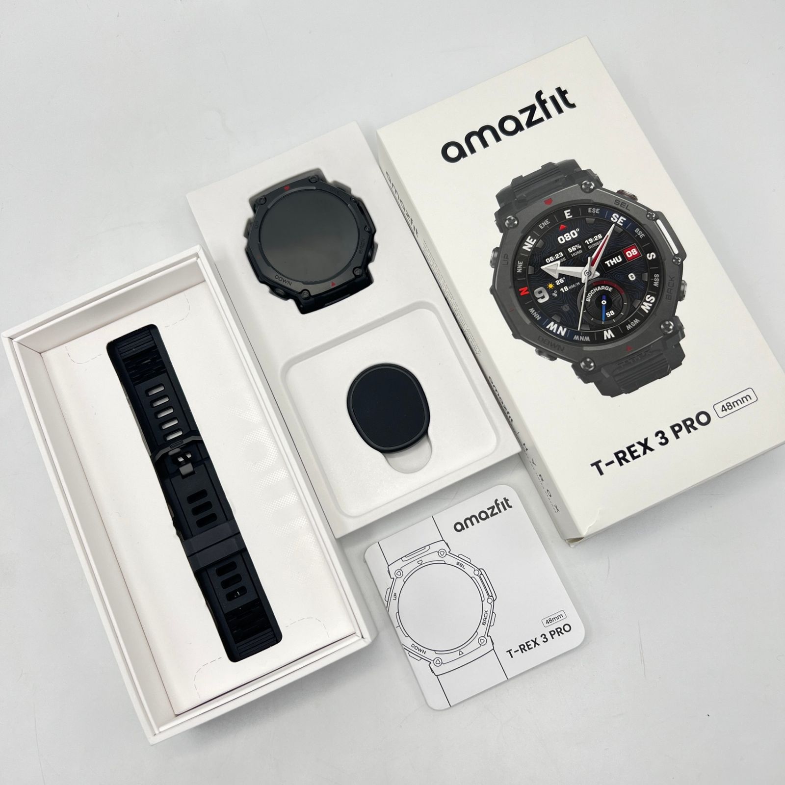Amazfit T-Rex 3 Pro 48mm タクティカルブラック スマートウォッチ アマズフィット 本体