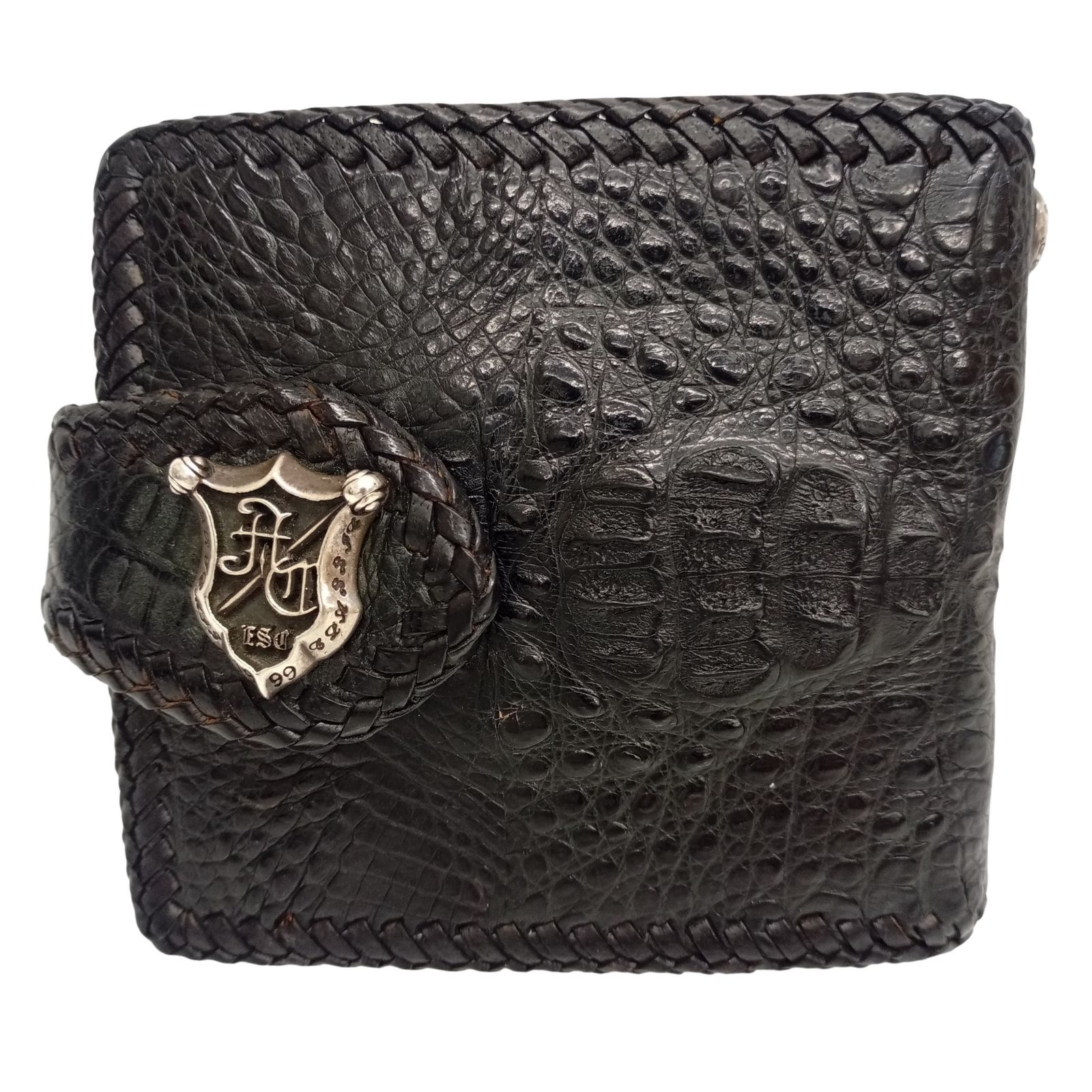 Artemis Classic アルテミス クラシック 折り財布 ワニ革 SV925 本革 レザー JA-25453