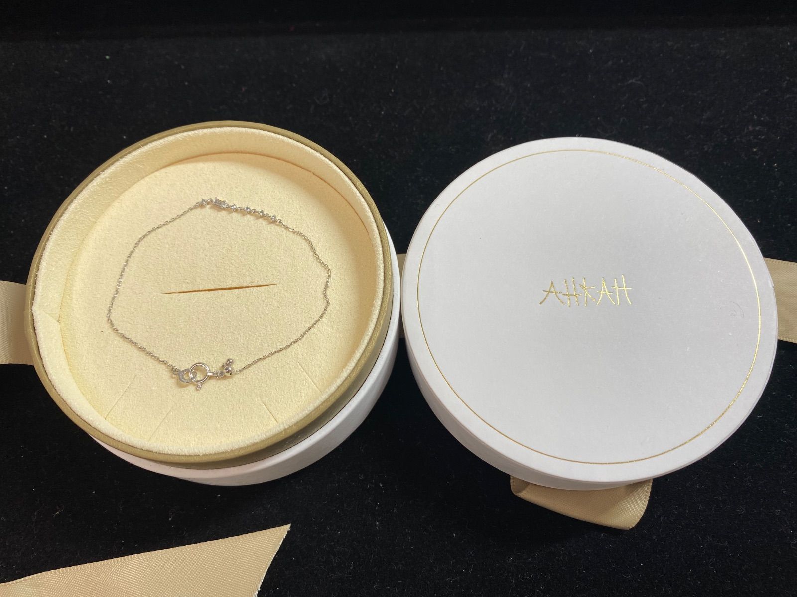 AHKAH アーカー ブレスレット Pt950 Pt850 D0.07ct プラチナ ブレス ダイヤモンド 16cm