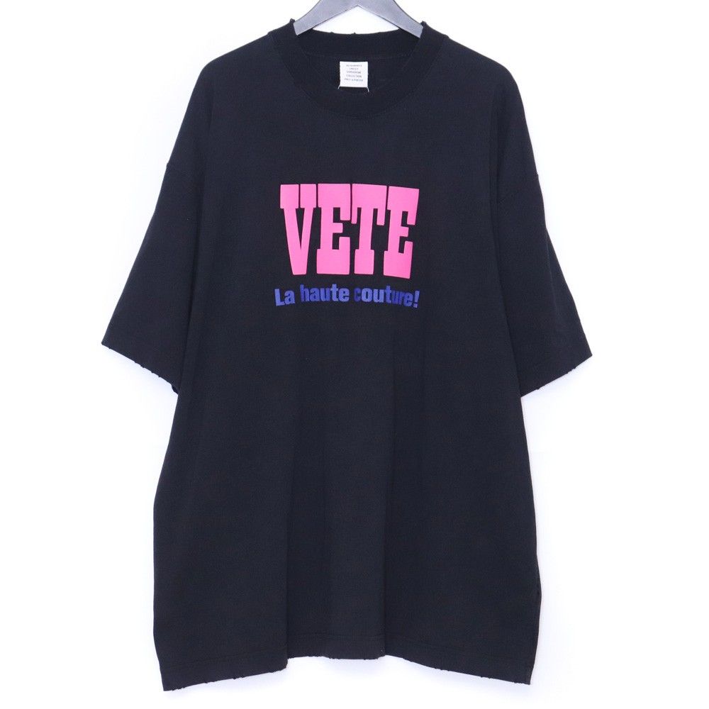 VETEMENTS LA HAUTE COUTURE T-SHIRT Sサイズ ブラック UE63TR740W
