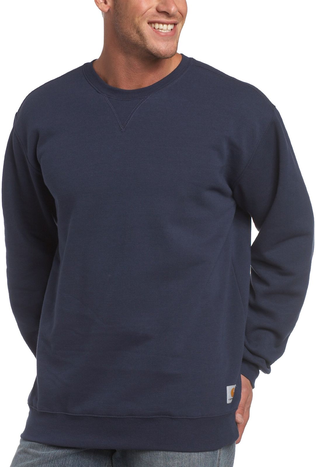 CarharttメンズクルーネックMidweight Sweatshirt k124 US サイズ S ブルー Navy Closeout S