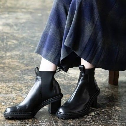 PIPPICHIC｜ピッピシック OBLIQUE SIDEGOA BOOTS レザー サイドゴアブーツ チェルシーブーツ