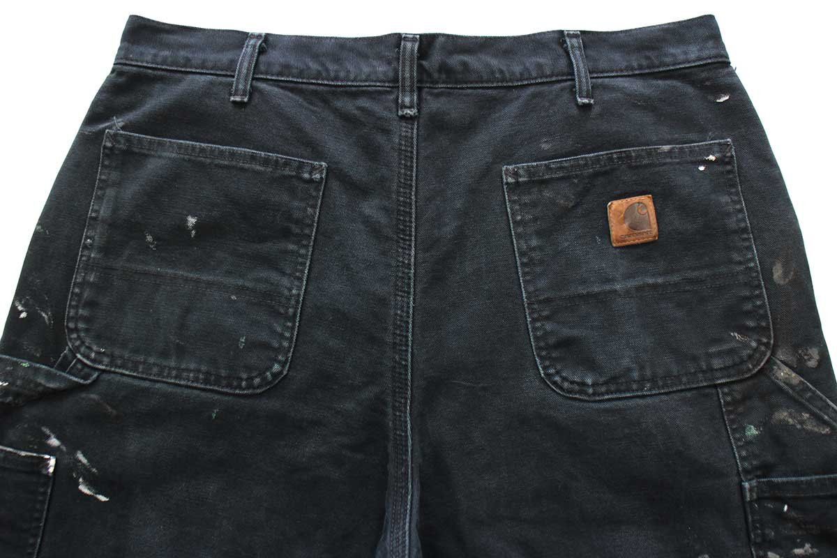 カーハート ペインターパンツ メキシコ製 刺繍 ブラック 33×32 Carhartt カーハート ブラック ペインターダックパンツ メキシコ製