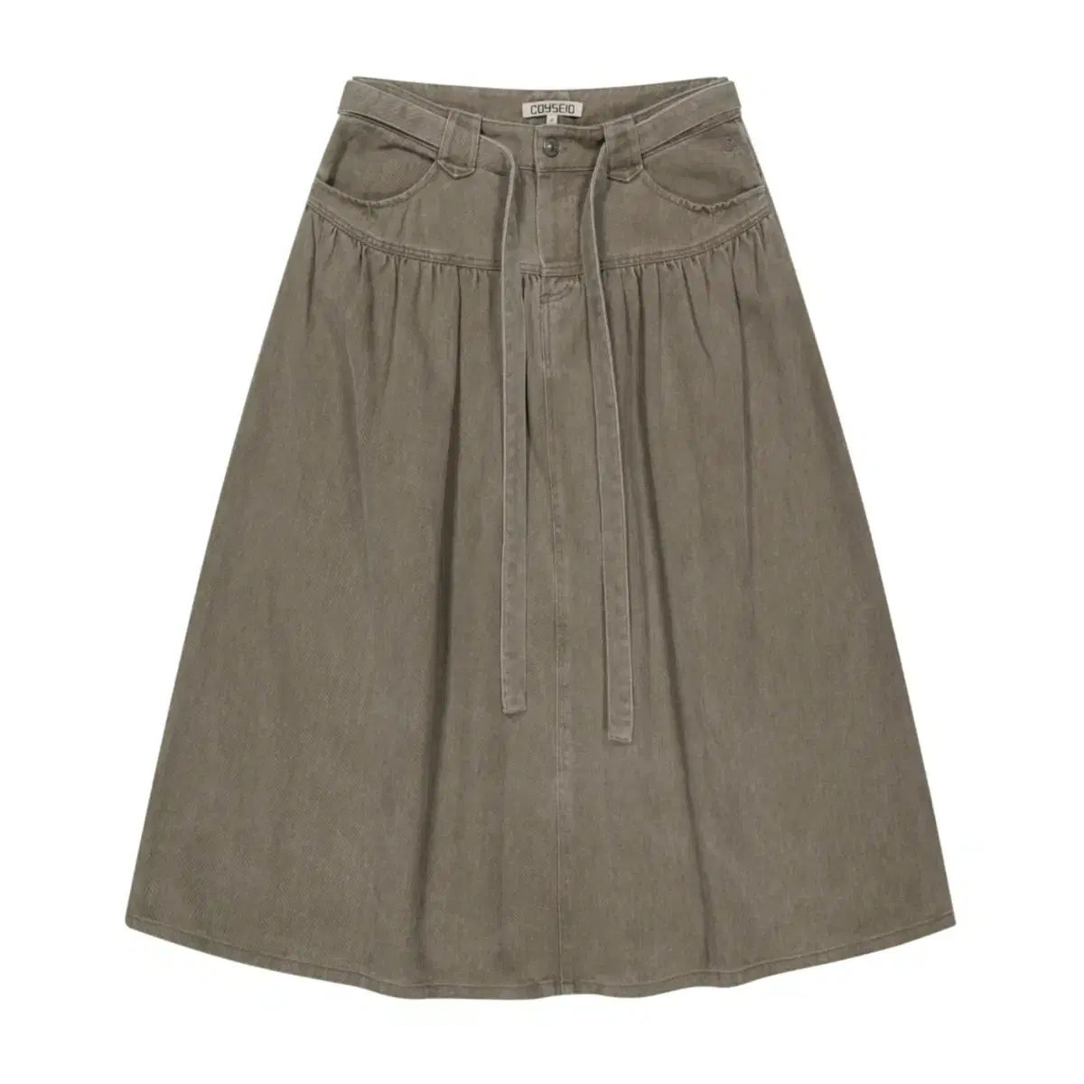 2 ISSEY MIYAKE イッセイミヤケ ファー スカート コットン ブラウン