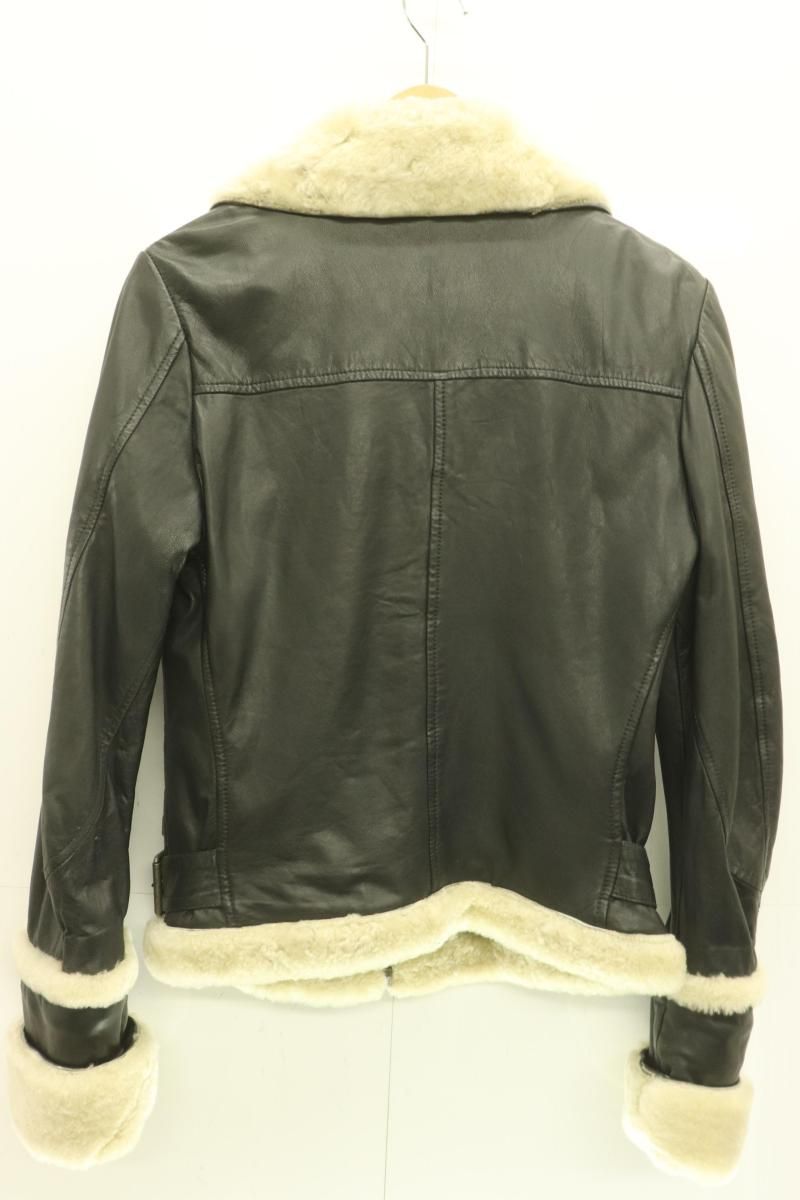 DIESEL レディースレザージャケット S レザージャケット DIESEL S 黒 ブラック 無地