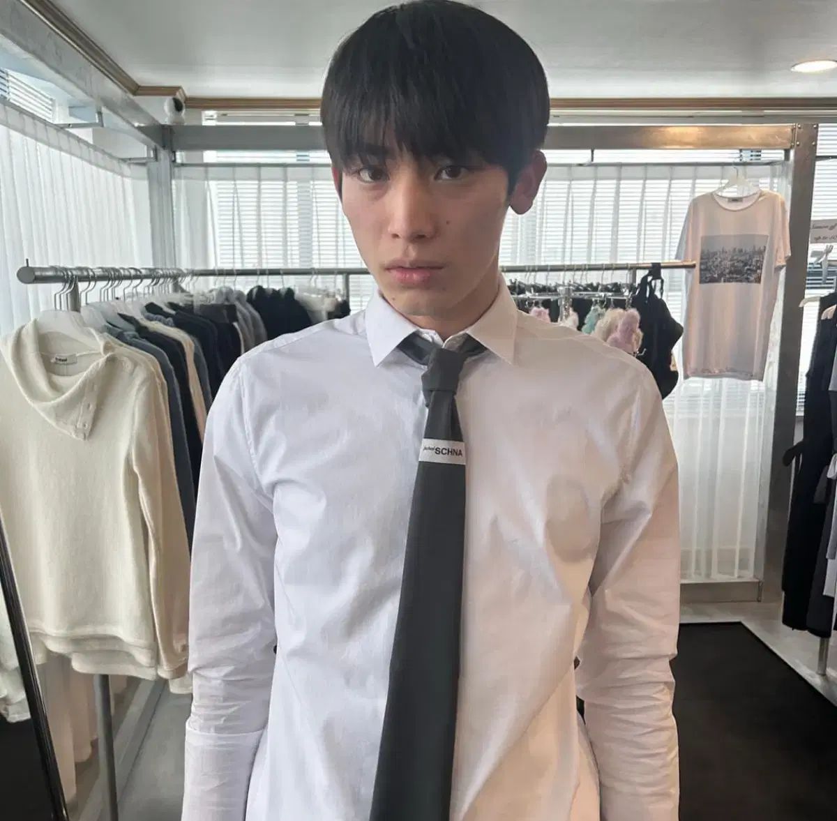 JICHOI SCHNA 001 ネクタイ GREY ジチョイ