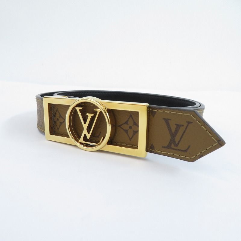 瀬戸大橋店 LOUIS VUITTON ルイ ヴィトン ベルト モノグラム リバース ベルト･ドーフィーヌ 25MM リバーシブル M0203W ベージュ 135