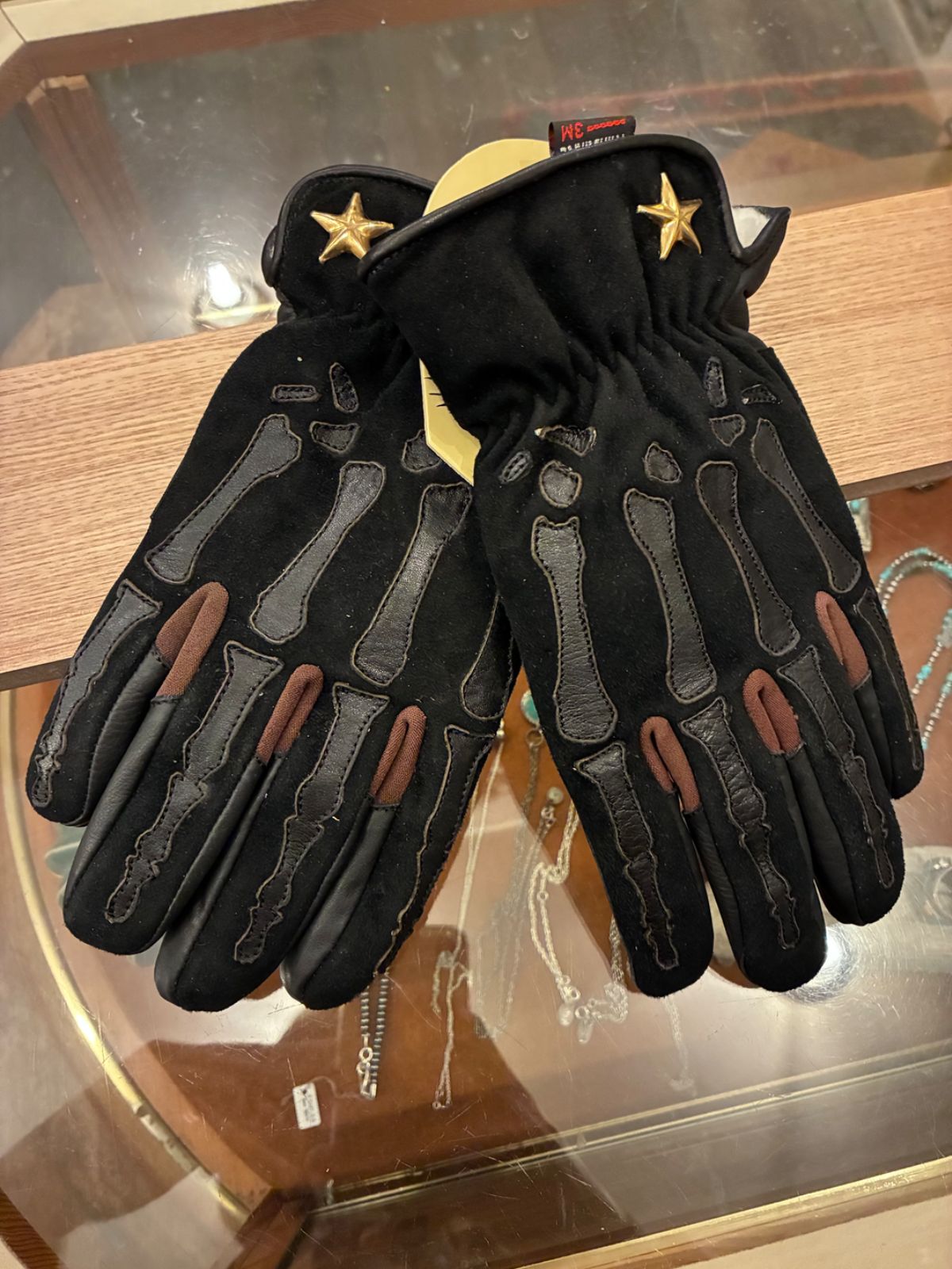 VIN AGE スケルトングローブ ボーン ボアライニング シンサレート ウインターレザーグローブ サイズM