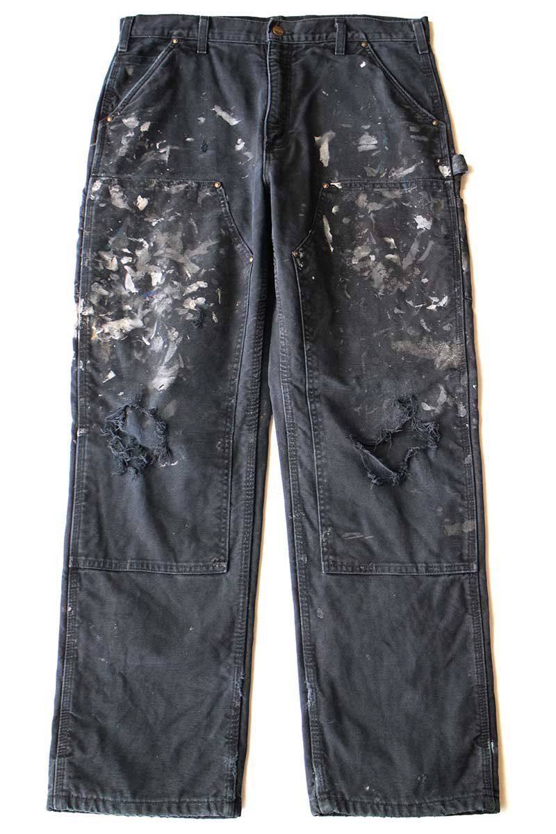 carharttカーハート ペンキ飛び＆ダメージ チェック ネルライナー