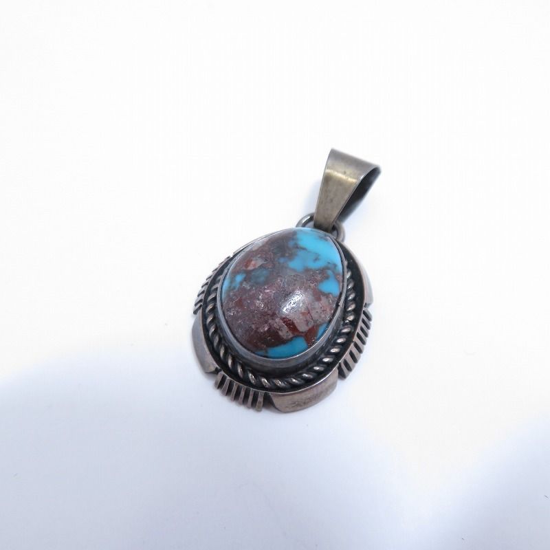 瀬戸大橋店 NAVAJO ナバホ族 ナバホゾク ペンダントトップ Fred Peters作 シルバー 134